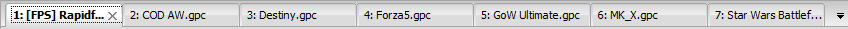 1. Compiler Tab Bar