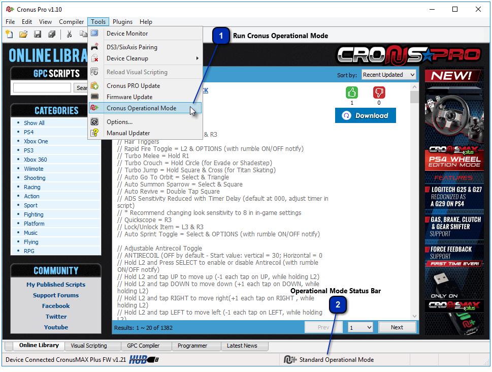 Cronus Operational Mode