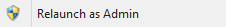 8. Relaunch as Admin