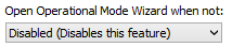10. Operational Mode Wizard