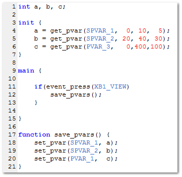 Persistent Variables